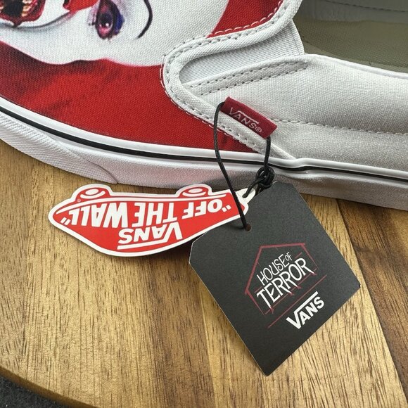 Vans Classic Slip-on X House Of Terror "It Pennywise" 10 Rare - Picture 6 of 12